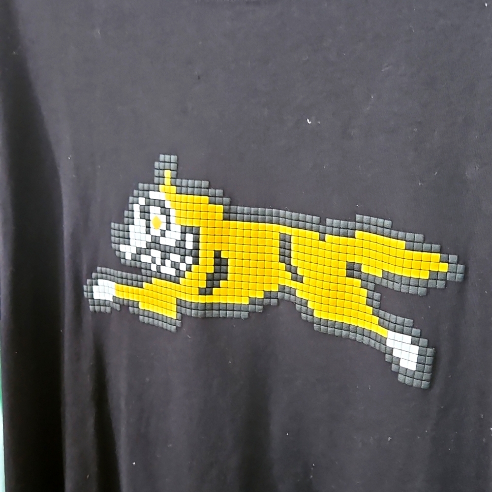 Mens icecream tshirt large 100% cotton with puff paint running dog new with tags